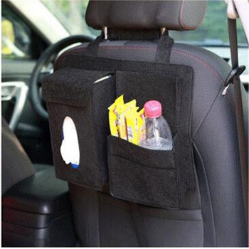 Οργάνωση τσάντας αποθήκευσης πίσω καθίσματος αυτοκινήτου Κουτί κρεμαστή τσάντα Χάρτινη πετσέτα Τηλέφωνο αποθήκευσης τσόχα Τσάντα απορριμμάτων Organizer Αξεσουάρ αυτοκινήτου