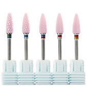 1 buc. Burghie din ceramică roz pentru unghii Cutter rotativ Aparat de curățare pentru manichiură Accesorii pentru mașina de frezat unghii Îndepărtați gelul de unghii pentru a