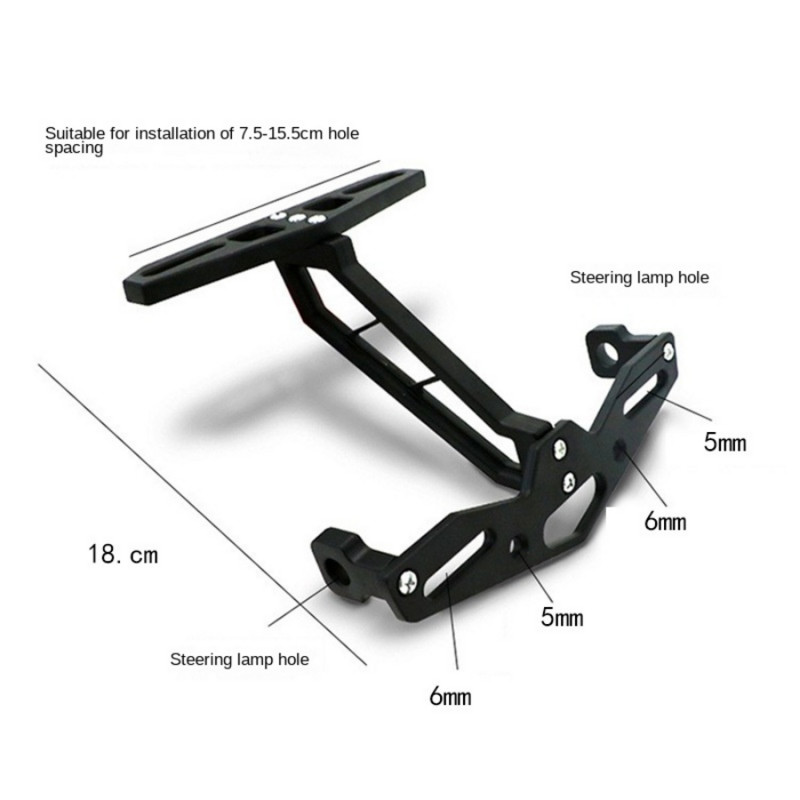 Mootorratta lühikese sabaplaadi raam Honda MSX125/SF alumiiniumsulamist järelpaigaldatavate tarvikute jaoks, mida saab paigaldada koos suunatulega