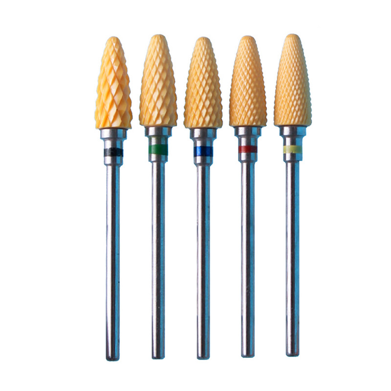 1 bucă freză din ceramică pentru freză pentru freză pentru manichiură bavuri electrice pentru cuticule pentru îndepărtarea pilelor Unelte pentru lac cu gel Accesorii pentru unghii