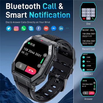 K55 Смарт часовник за жени Мъже Bluetooth Call Smartwatch Health Monitor Живот водоустойчив часовник за Android IOS Персонализиран циферблат