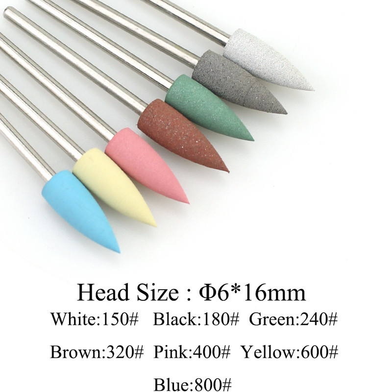 1vnt Silikoninis elektrinis nagų grąžtas Rotacinis frezavimo pjoviklis Guminis manikiūro grąžtas Antgalis Burr odelių poliravimo įrankiai Priedai