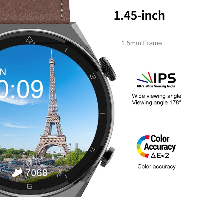 DT3 Pro Max Smart Watch Meeste Naiste Fitness Tracker Juhtmeta laadimine Käekell NFC Bluetooth Kõne Muusika taasesitus Nutikell