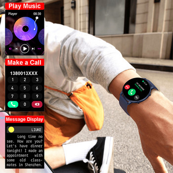 Нов 2023 смарт часовник Мъже Жени Смарт часовник с кръгъл циферблат Повикване Интелигентен часовник за Android IOS Фитнес тракер Trosmart Марка G28