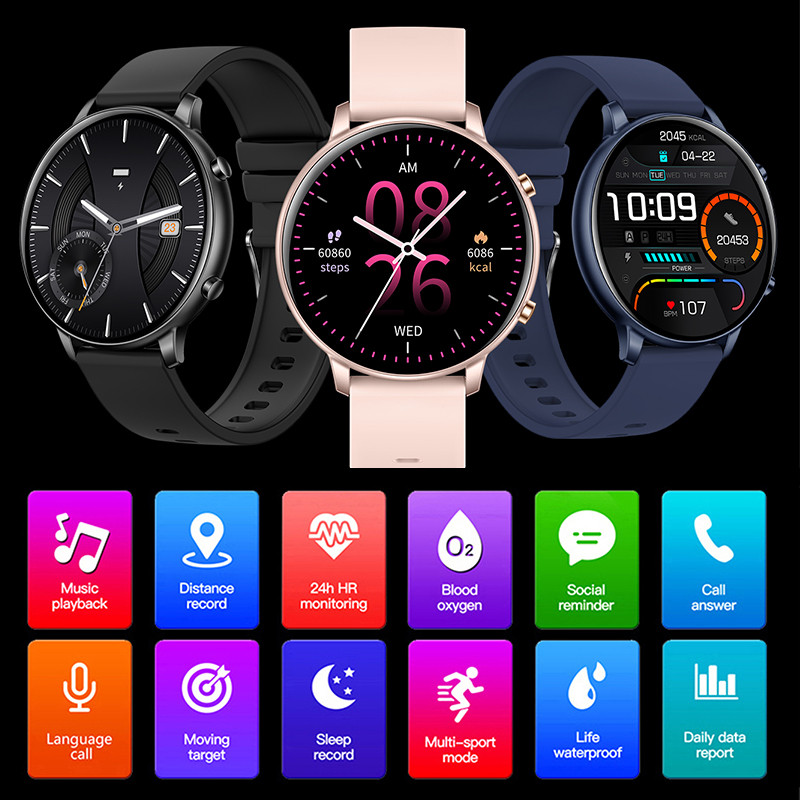 Uus 2023. aasta nutikell meeste naiste nutikell ümmargune helistamisnutikell Androidi IOS-i treeningu jälgija Trosmart Brand G28 jaoks