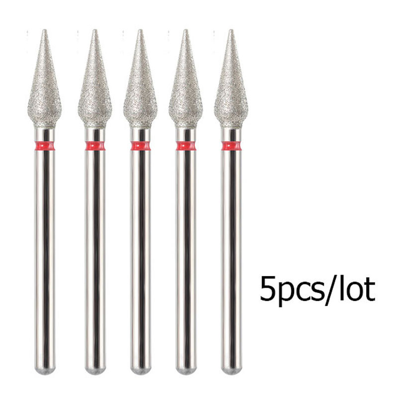 5 kom/lot Svrdla za nokte za manikuru Električna bušilica Dijamantno glodalo Rezač zanoktica Burr Svrdla za nokte Dodaci
