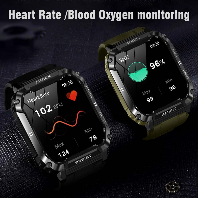 2023. aasta uus meeste nutikell, 1,95-tolline ekraan, Bluetoothi kõnevalik, kohandatud sportlik veekindel nutikell meestele, naistele