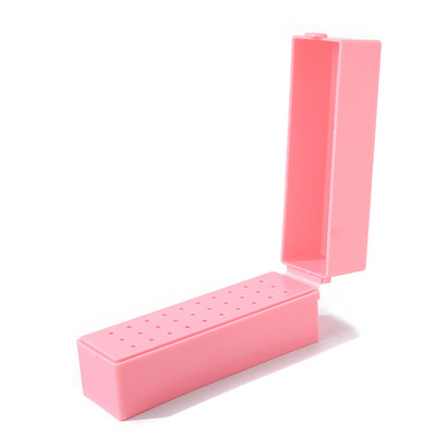 30 skylių nagų šlifavimo galvutės laikymo dėžutė Nagų dailės šlifavimo antgalio laikiklio ekrano stovas šlifavimo galvutės organizatoriaus ekrano dėžutė