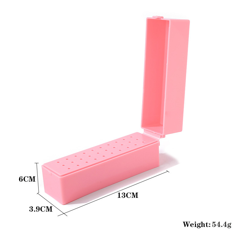 30 skylių nagų šlifavimo galvutės laikymo dėžutė Nagų dailės šlifavimo antgalio laikiklio ekrano stovas šlifavimo galvutės organizatoriaus ekrano dėžutė