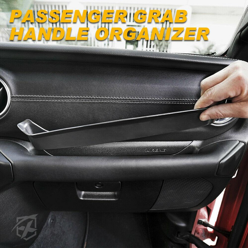 Reisija käepideme hoiualus Auto siseukse panipaik koos libisemisvastase matiga Jeep Wrangler JL/JLU Gladiator JT 18-21 jaoks