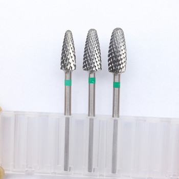 EasyNail~3/32\'\' Bullet Tungsten Steel Drill Bit Nail tools Carbide Nozzle Gel remover Nail Cleaner Millings Bit 3 Sizes