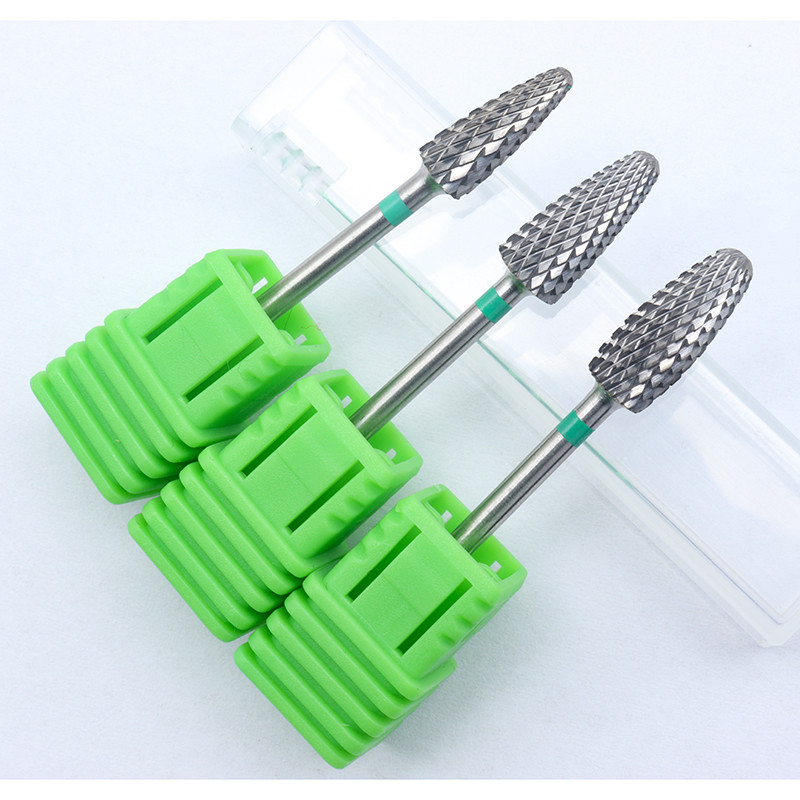 EasyNail ~ 3/32 `` Bullet Volframo plieno nagų grąžtas nagų įrankis karbido purkštukas gelio nuėmiklis nagų valiklis, frezos 3 dydžiai