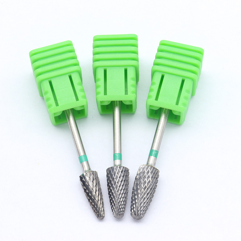 EasyNail ~ 3/32 `` Bullet Volframo plieno nagų grąžtas nagų įrankis karbido purkštukas gelio nuėmiklis nagų valiklis, frezos 3 dydžiai