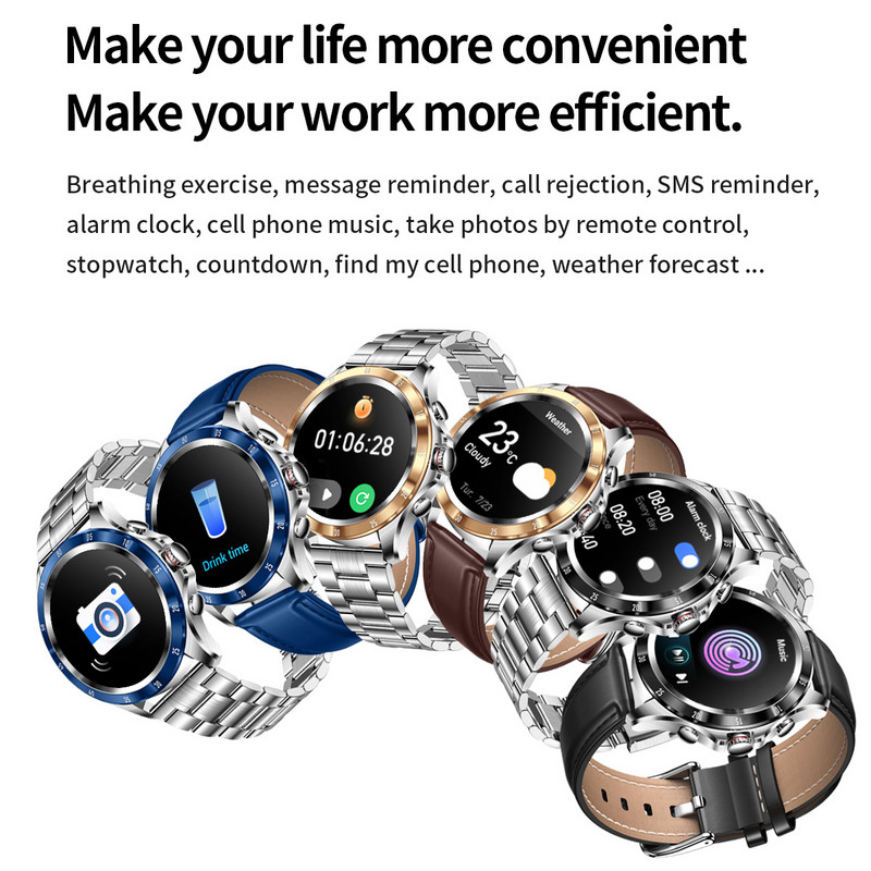 2023. aasta uus Bluetoothi kõnega nutikell meeste IP68 veekindel nutikell südame löögisageduse vererõhu ja kehatemperatuuri jälgimise kellad