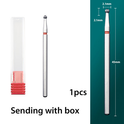 3,0 mm 2,0 mm 1,8 mm kuulnaelad kuultrellid peened teemant küünenaha Burr vene küünefreesid maniküüri küünepuurid