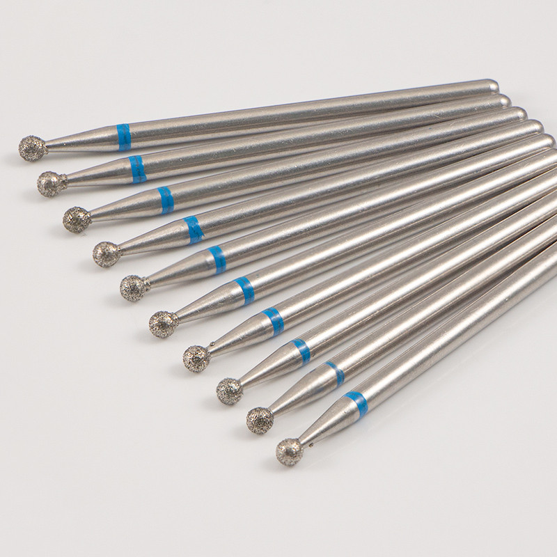 3,0 mm 2,0 mm 1,8 mm kuulnaelad kuultrellid peened teemant küünenaha Burr vene küünefreesid maniküüri küünepuurid