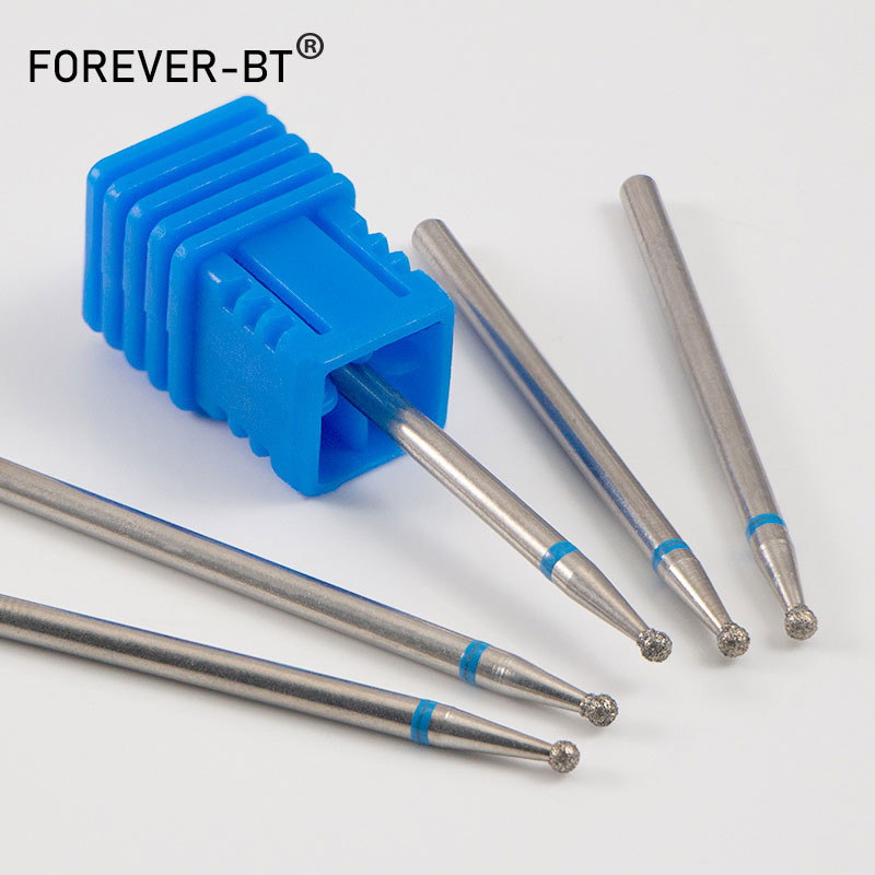 3,0 mm 2,0 mm 1,8 mm kuulnaelad kuultrellid peened teemant küünenaha Burr vene küünefreesid maniküüri küünepuurid