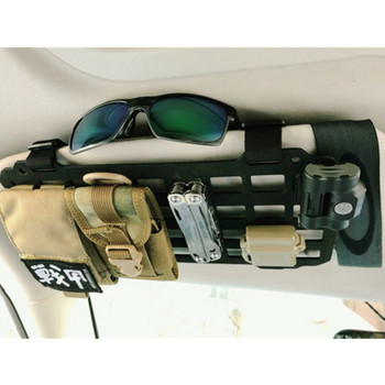 Tactical Sun Visor Organizer Vehicle ABS Plastic Molle Panels Εσωτερικά αξεσουάρ Molle Θήκες EDC Tools Car Hanging Board