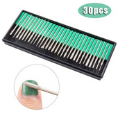 30 tk/komplekt Varrega teemanthambad elektrilise veski jaoks 2,35 mm puuriterade pöörlevate tööriistade komplekt koos kasti maniküüri abrasiivsete tööriistadega