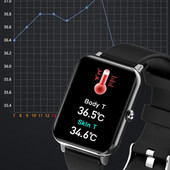 Pametna narukvica od 170 mah, super dugo stanje čekanja, 1,69 inča za Android Ios, sat s velikim zaslonom, pametni sat za praćenje krvnog tlaka