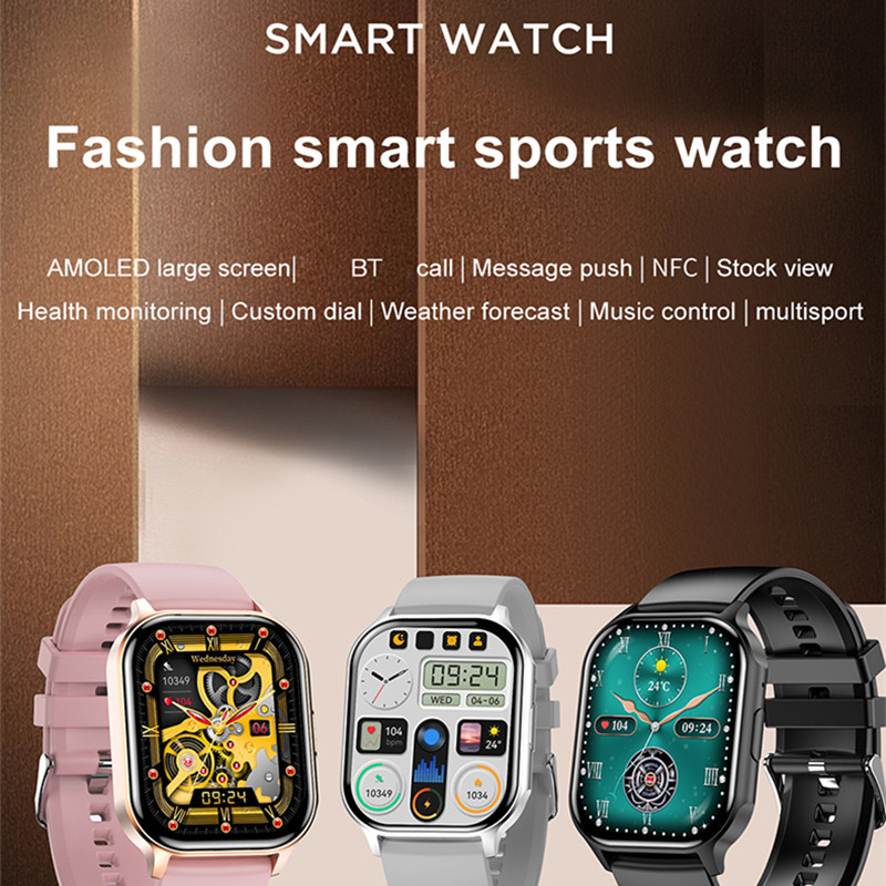 Ceas inteligent HK26 Bărbați Apel Bluetooth 2,04 inchi AMOLED Ecran mare NFC AI Voce Sport Fitness Tracker Femei Smartwatch