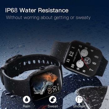 Стилен смарт часовник Фитнес тракер SmartWatch за телефони с Android/iOS, 1,69\