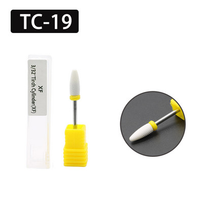 OGEYERO Burghiu din carbură ceramică pentru unghii Cutter de tăiat unghii Rotiți freze freze Mașină electrică de găurit pentru instrumente de manichiură pedichiură