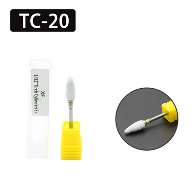 OGEYERO Burghiu din carbură ceramică pentru unghii Cutter de tăiat unghii Rotiți freze freze Mașină electrică de găurit pentru instrumente de manichiură pedichiură