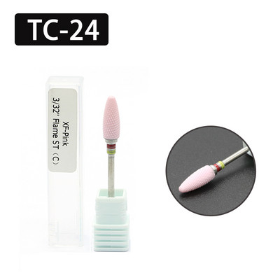 OGEYERO Burghiu din carbură ceramică pentru unghii Cutter de tăiat unghii Rotiți freze freze Mașină electrică de găurit pentru instrumente de manichiură pedichiură