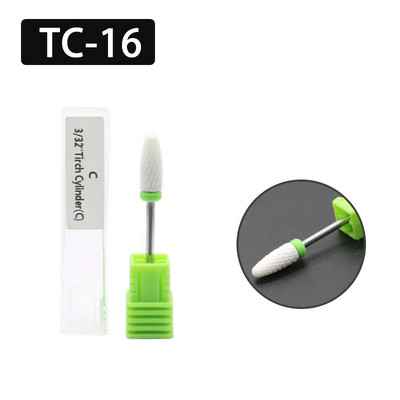 OGEYERO Burghiu din carbură ceramică pentru unghii Cutter de tăiat unghii Rotiți freze freze Mașină electrică de găurit pentru instrumente de manichiură pedichiură