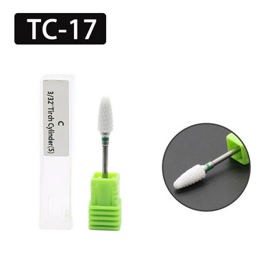 OGEYERO Burghiu din carbură ceramică pentru unghii Cutter de tăiat unghii Rotiți freze freze Mașină electrică de găurit pentru instrumente de manichiură pedichiură