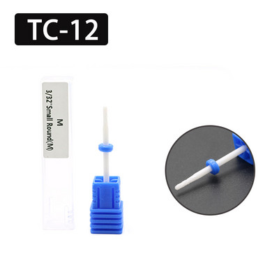 OGEYERO Burghiu din carbură ceramică pentru unghii Cutter de tăiat unghii Rotiți freze freze Mașină electrică de găurit pentru instrumente de manichiură pedichiură