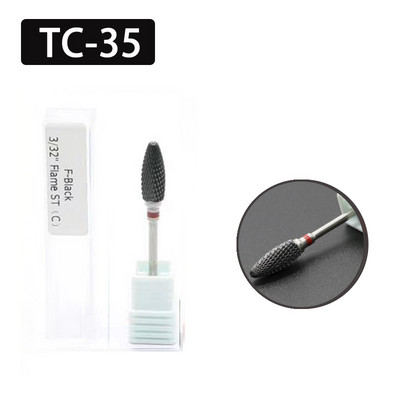 OGEYERO Burghiu din carbură ceramică pentru unghii Cutter de tăiat unghii Rotiți freze freze Mașină electrică de găurit pentru instrumente de manichiură pedichiură