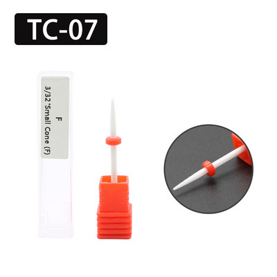 OGEYERO Burghiu din carbură ceramică pentru unghii Cutter de tăiat unghii Rotiți freze freze Mașină electrică de găurit pentru instrumente de manichiură pedichiură