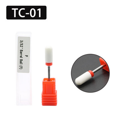 OGEYERO Burghiu din carbură ceramică pentru unghii Cutter de tăiat unghii Rotiți freze freze Mașină electrică de găurit pentru instrumente de manichiură pedichiură