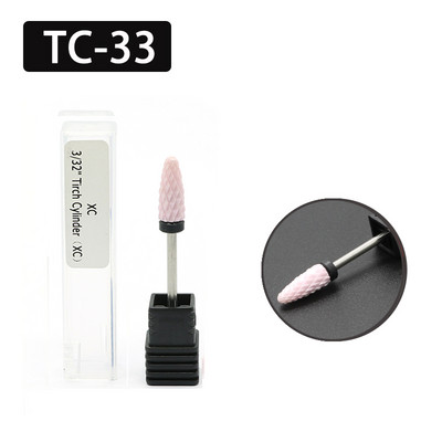 OGEYERO Burghiu din carbură ceramică pentru unghii Cutter de tăiat unghii Rotiți freze freze Mașină electrică de găurit pentru instrumente de manichiură pedichiură