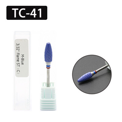 OGEYERO Burghiu din carbură ceramică pentru unghii Cutter de tăiat unghii Rotiți freze freze Mașină electrică de găurit pentru instrumente de manichiură pedichiură