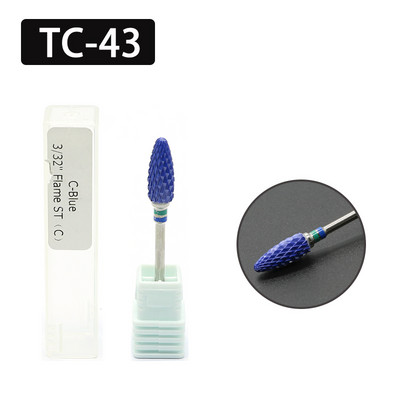 OGEYERO Burghiu din carbură ceramică pentru unghii Cutter de tăiat unghii Rotiți freze freze Mașină electrică de găurit pentru instrumente de manichiură pedichiură