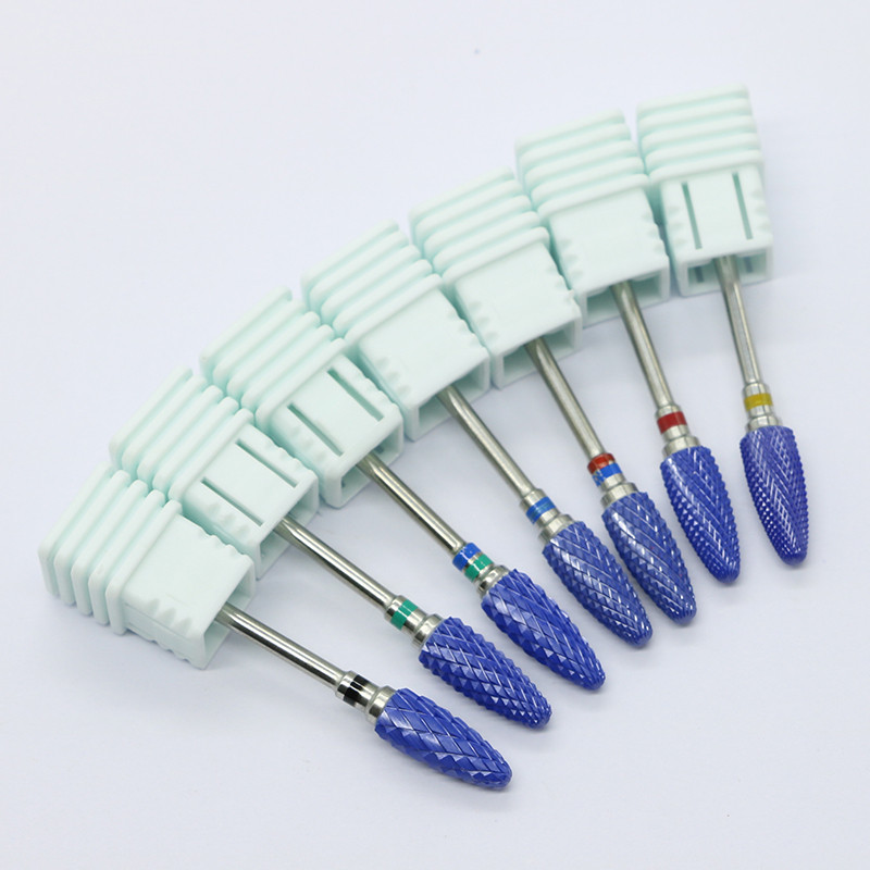 OGEYERO Burghiu din carbură ceramică pentru unghii Cutter de tăiat unghii Rotiți freze freze Mașină electrică de găurit pentru instrumente de manichiură pedichiură