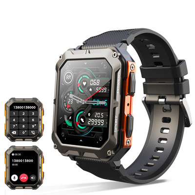 Uhoofit C20Pro Outdoor Smartwatch Men Calling Sports Smart Watch 1.83" HD цветен сензорен екран 380mAh IP68 Водоустойчив ръчен часовник