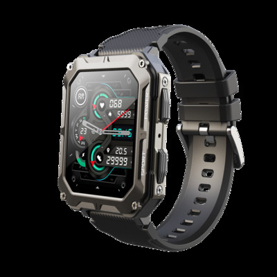 Uhoofit C20Pro välistingimustes kasutatav nutikell meeste helistamine spordile, 1,83-tolline HD värviline puuteekraan 380 mAh IP68 veekindel käekell