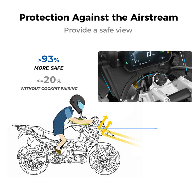 2023. aasta mootorratta kokpiti kaitsekate BMW R1200 R1250GS ADV Adventure R1250 GS 2018–2022 R1200GS LC kahvlikilbi ülestõmbesuunaja jaoks