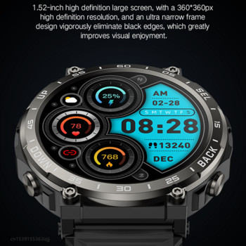 S56 Смарт часовник Bluetooth разговор 1,52 инча HD голям екран Сърдечен ритъм Кръвно налягане Здраве Фитнес тракер Мъже Жени Smartwatch