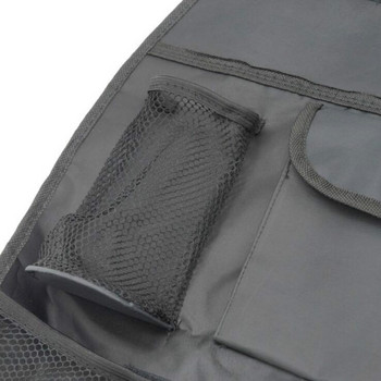 Universal αδιάβροχη οργάνωση πίσω καθίσματος αυτοκινήτου Τσάντα αποθήκευσης Κρεμαστή θήκη πολλαπλών τσέπης Διάφορα αξεσουάρ αυτοκινήτου Μαύρο 58x38cm