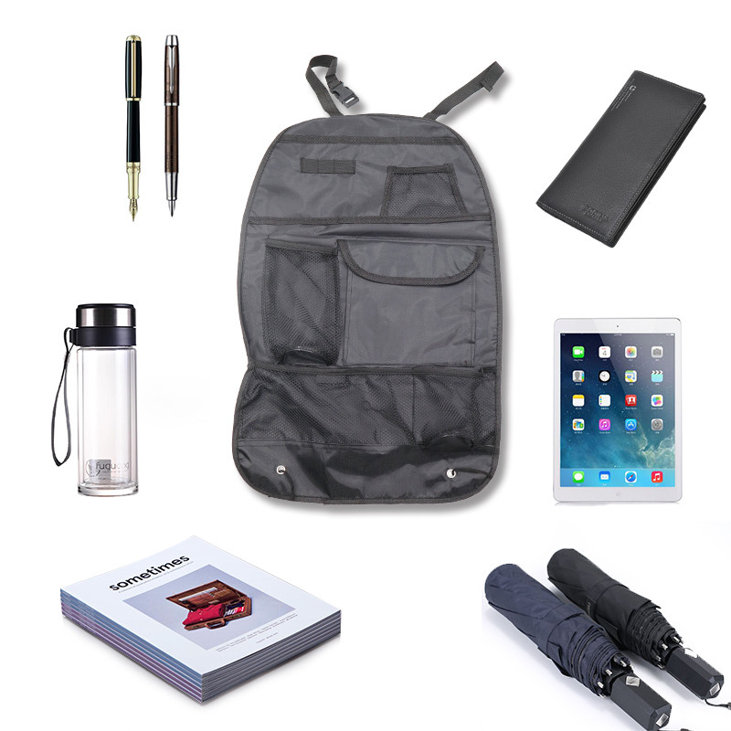 Universaalne veekindel auto tagaistme organisaator Hoiukott Mitme taskuga rippkott Erinevad autotarvikud must 58x38cm