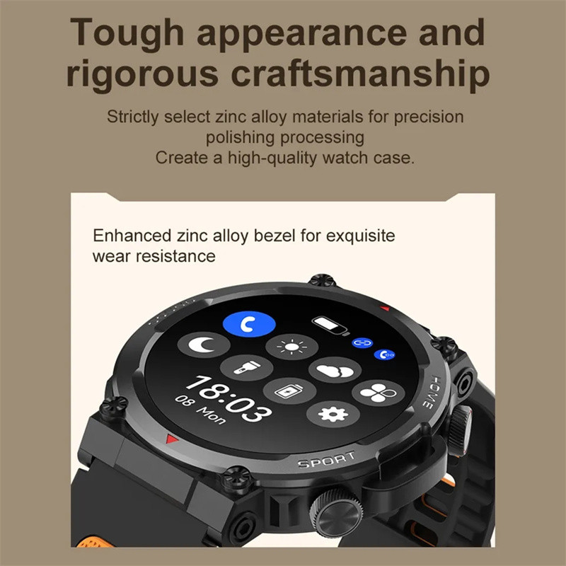 Nutikas käekell S56T meeste 1,39-tolline terviseseire muusika juhtimine Bluetooth-kõne väljas Sport Fitness Tracker nutikell