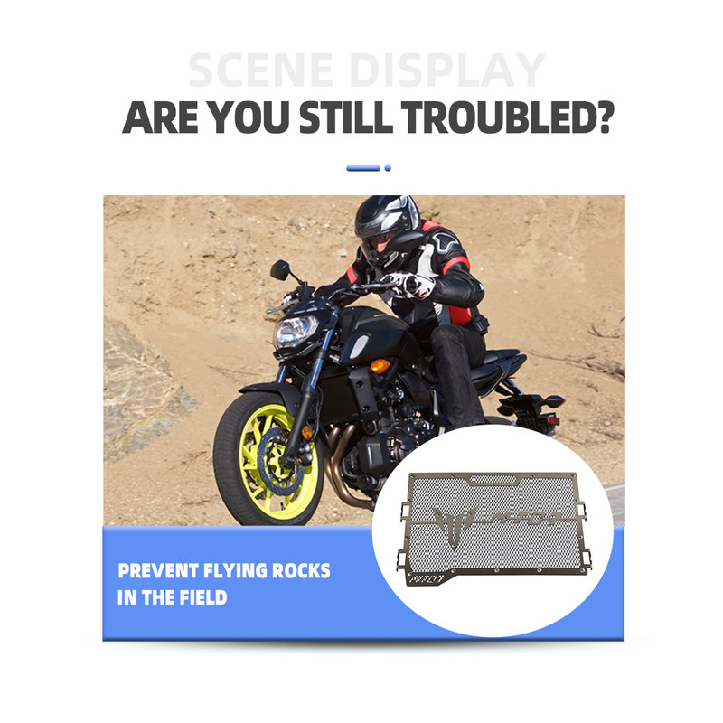 Pentru Yamaha MT07 MT 07 2014 - 2022 2021 2020 2019 2018 2017 2016 2015 Motocicletă Protecție Grila Radiator Protector Capac Gratar