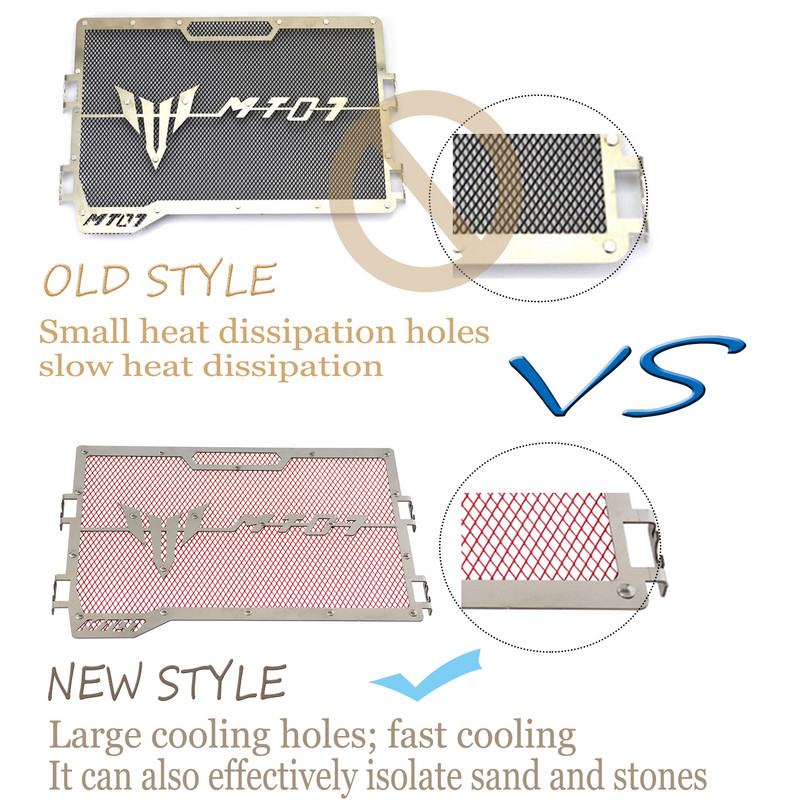 Pentru Yamaha MT07 MT 07 2014 - 2022 2021 2020 2019 2018 2017 2016 2015 Motocicletă Protecție Grila Radiator Protector Capac Gratar