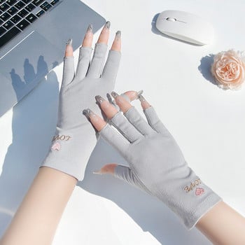 1 чифт защитни ръкавици против ултравиолетови лъчи, ръкавици без пръсти, маникюр, светодиодна лампа, нокти, защита от ултравиолетови лъчи, устойчива на радиация ръкавица, инструмент за ноктопластика