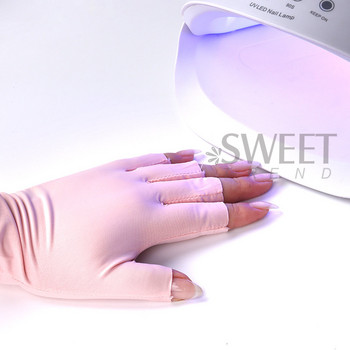 2 τμχ Nail Art Glove Anti UV Protection Glove Led Lamp Proof Radiation Glove Protecter Hands For Nail Art Gel UV LED Lamp Lamp